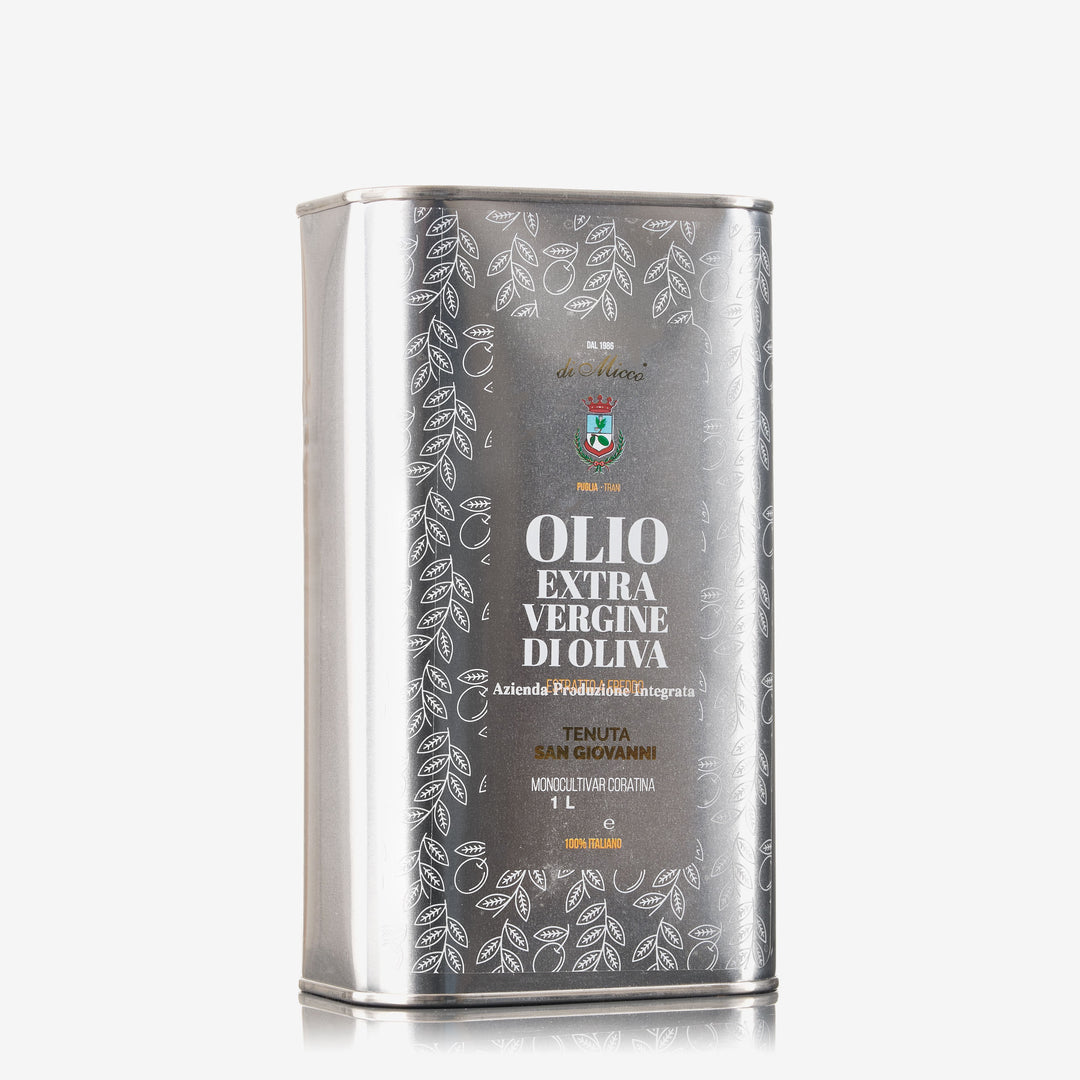 Latta da 1 Litro Olio Extravergine di Oliva 100% Coratina di Micco 2024/2025