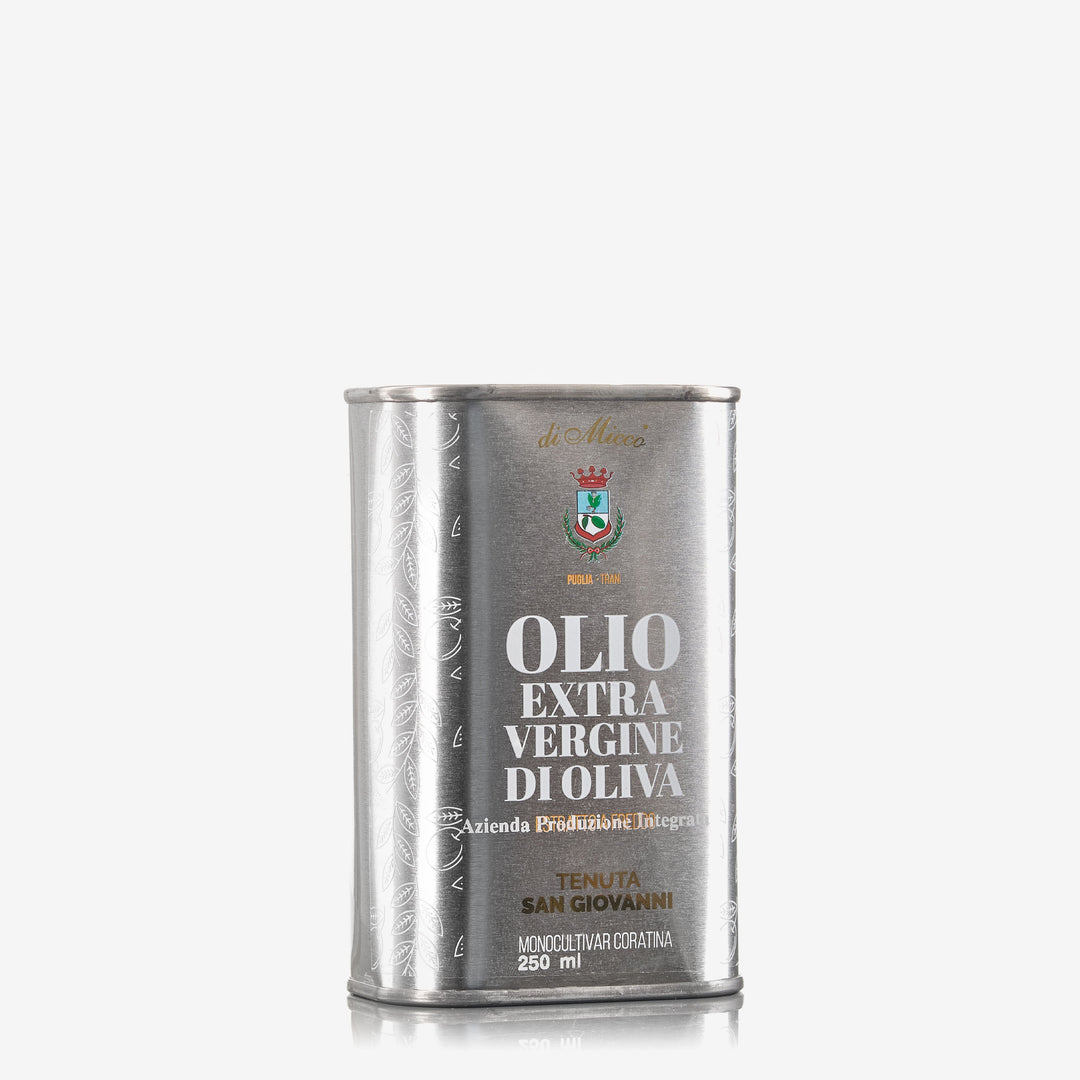 Lattina da 250 ml olio extra vergine di oliva "di Micco" 100% Coratina 2024/2025