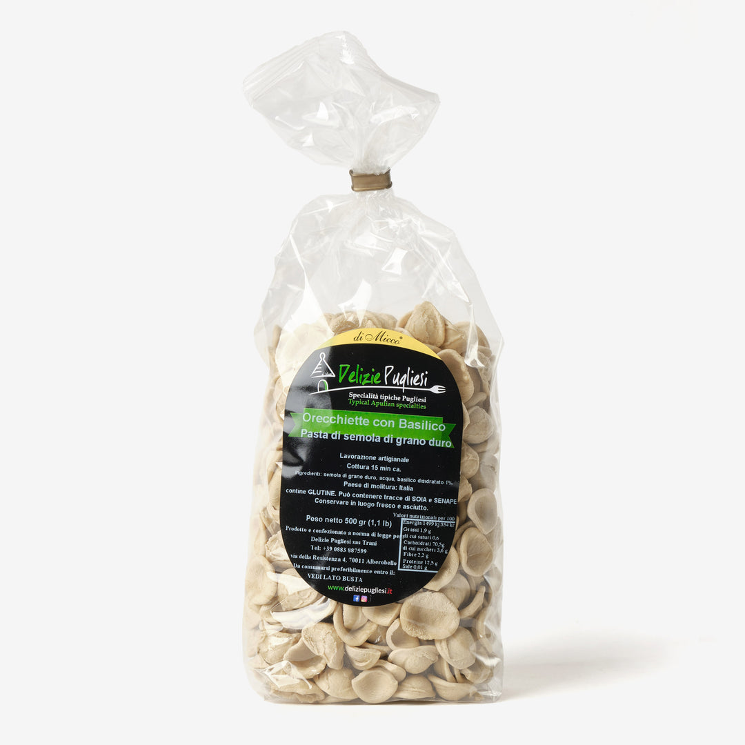 Orecchiette al basilico 500gr