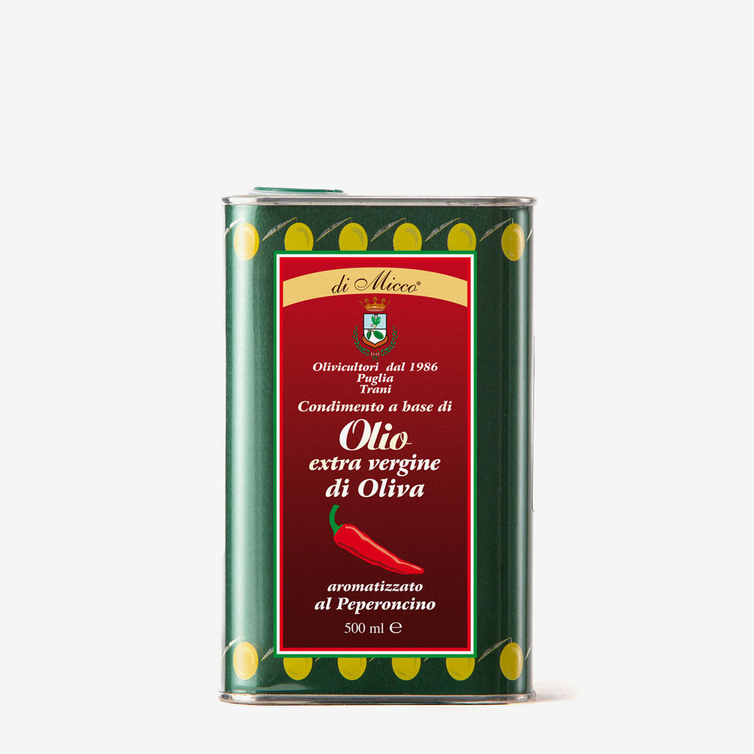 Olio aromatizzato al Peperoncino latta da 500 ml