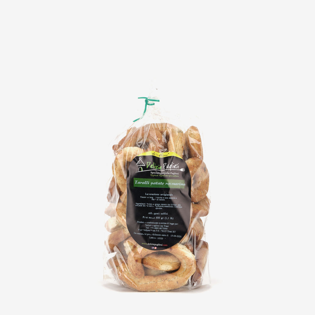 Taralli friabili patate e rosmarino