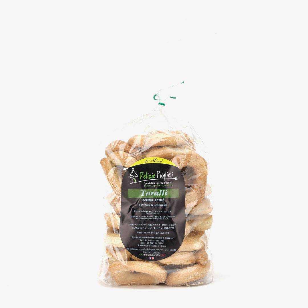 Taralli friabili senza semi