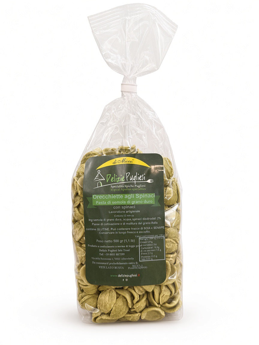 Orecchiette agli spinaci 500gr