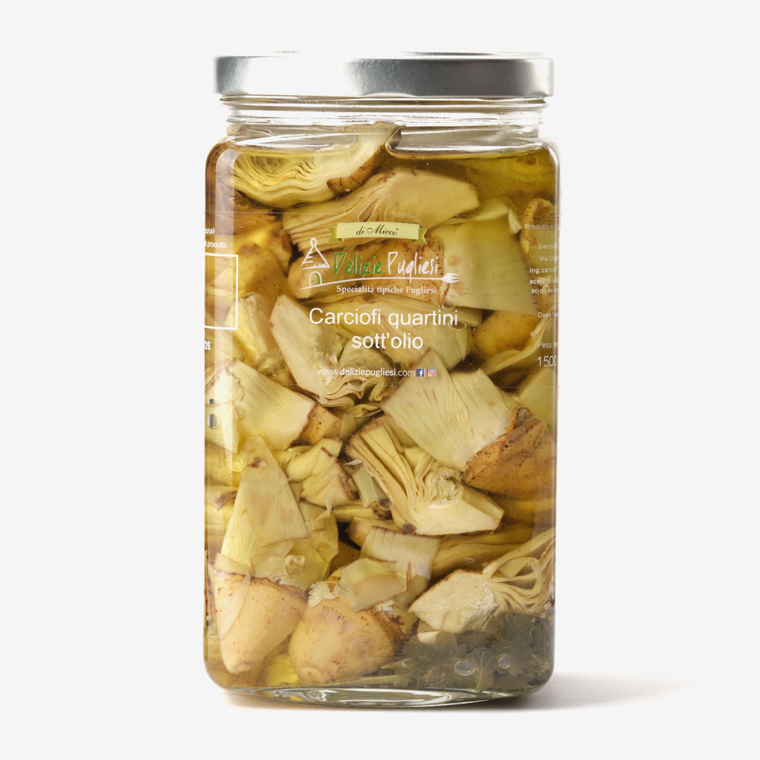 Quartered artichokes in oil 1500gr